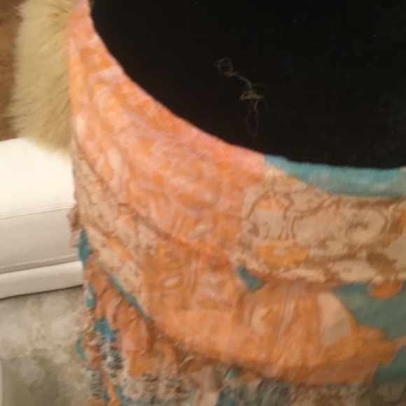 NWT Hale Bob Boho style georgette beaded tier skirt - Picture 9 of 13